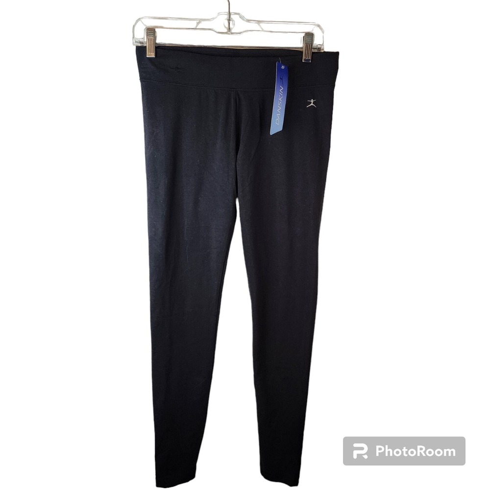 Danskin Womens Essentials Ankle Athletic Leggings Black Size S/P Inseam 27" NWT